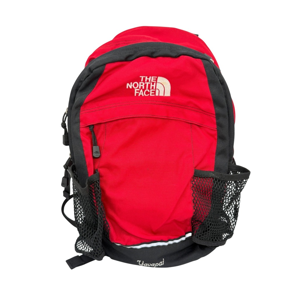 The North Face Yavapai Backpack Red Black Daypack Hiking School Bag Peppermint